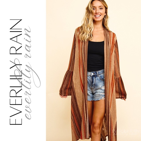 Pretty Ruffle Sleeve Duster Cardigan - Picture 4 of 12